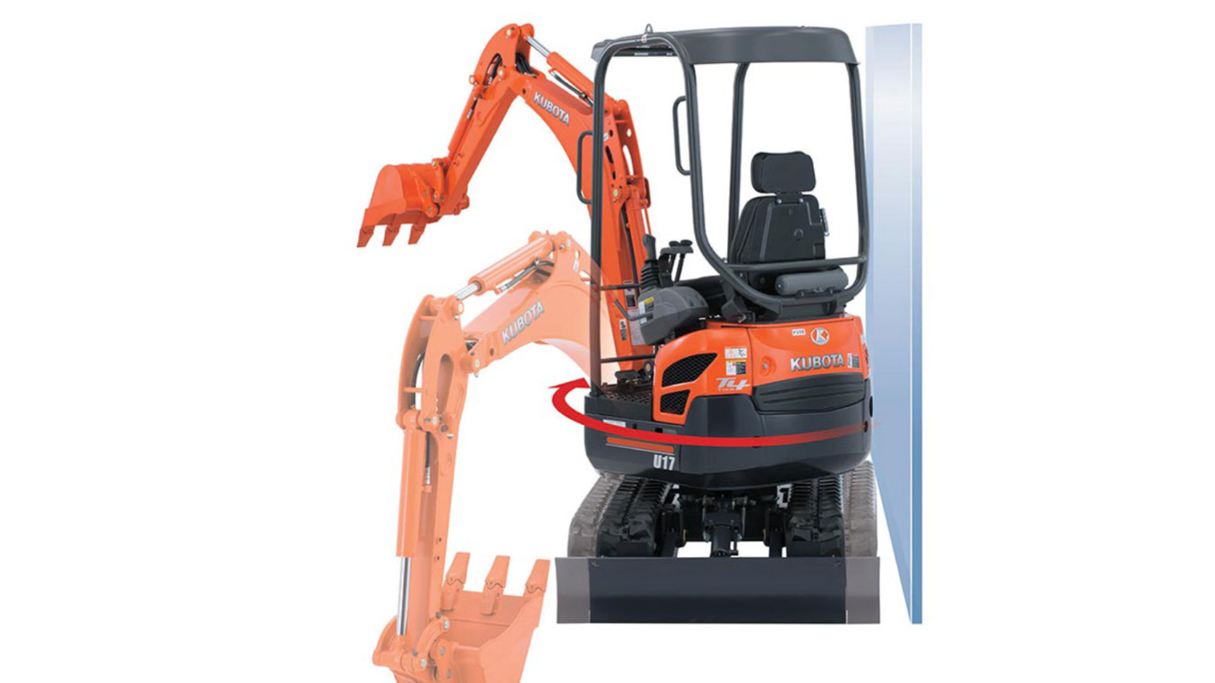 Excavator Mini - 1.7 Tonne Zero Swing - Image 3
